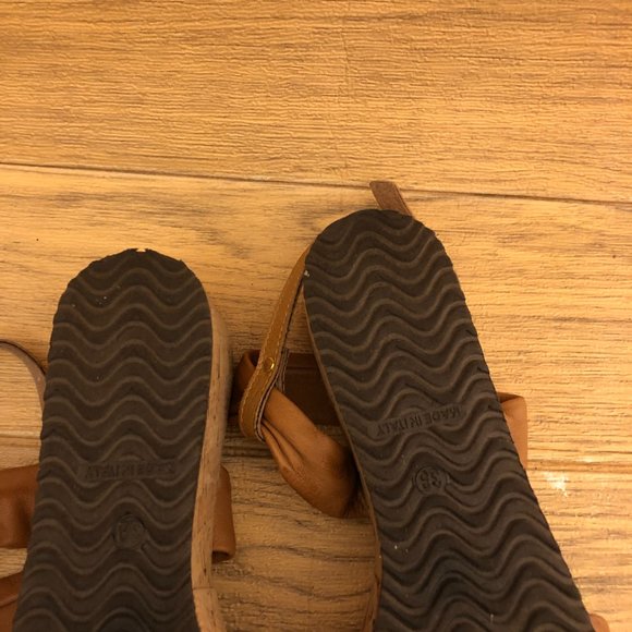 Sundance brown cognac  wedge cork sandals, 7.5 - Picture 11 of 12